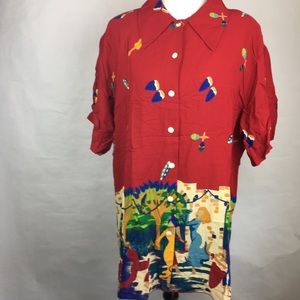 Anthony Mark Hankins Vintage Festive Button Down